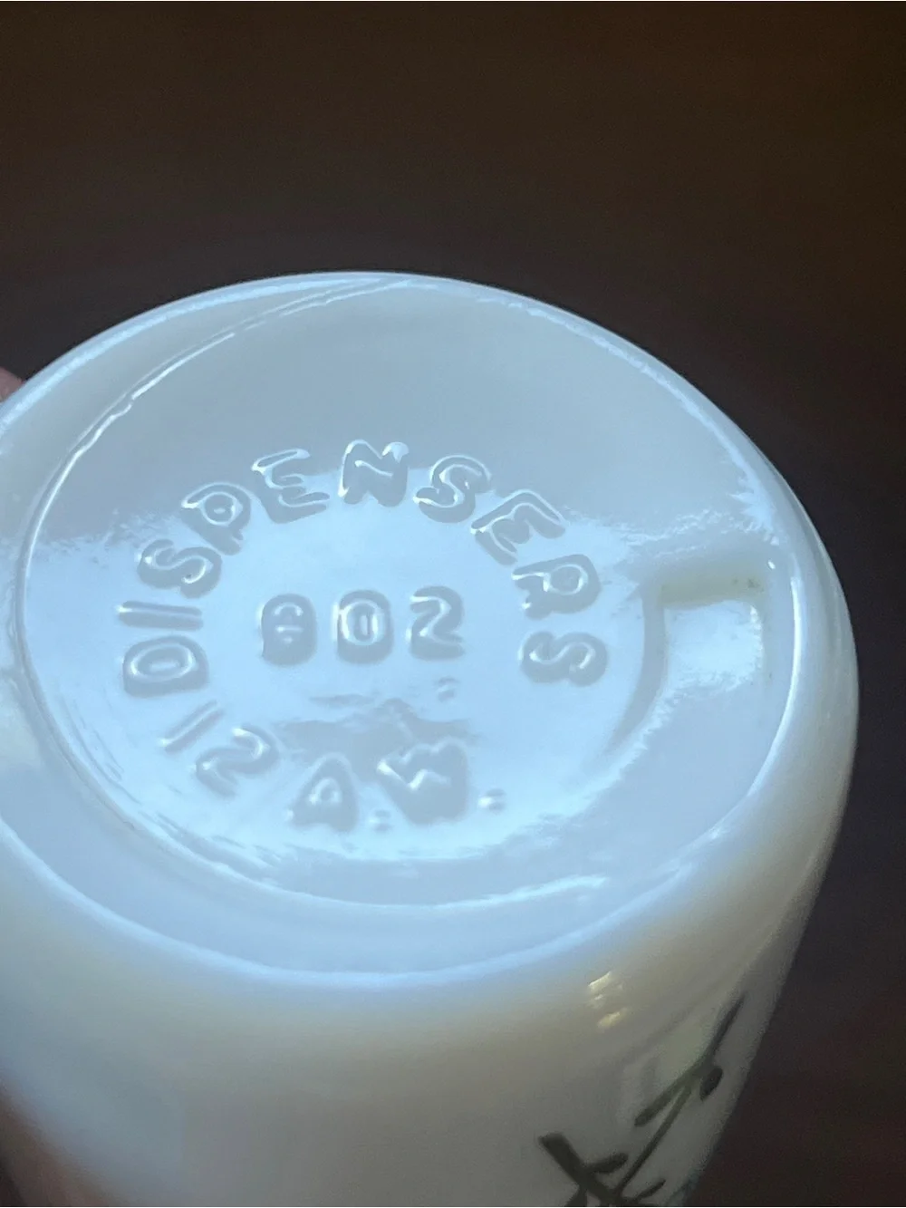 Vintage Dispensers Inc. Milk Glass Salt and Pepper Shakers from the 70s